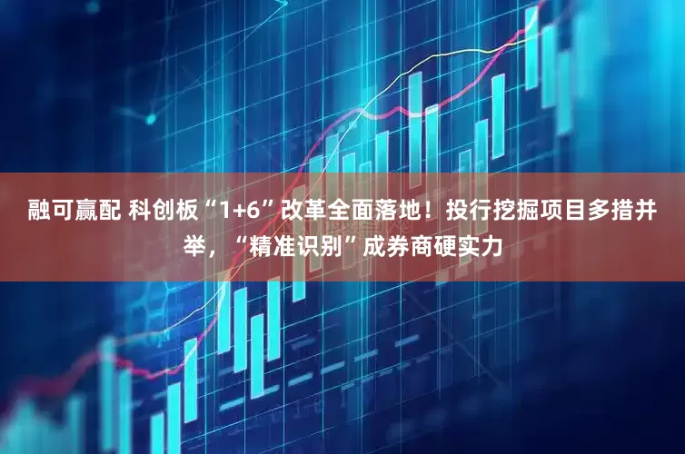 融可赢配 科创板“1+6”改革全面落地！投行挖掘项目多措并举，“精准识别”成券商硬实力